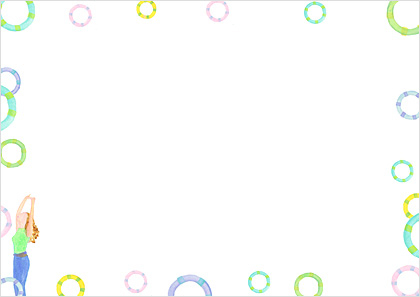 日経ウーマン　背景イラスト
